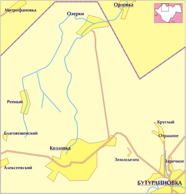 Митрофановка карта кантемировский район