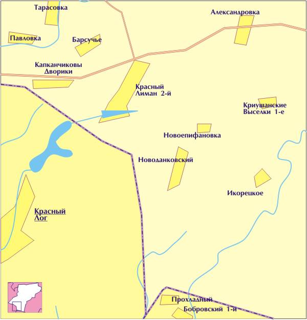 Карта панино воронежской области