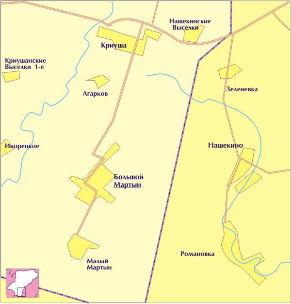 Карта панинского района воронежской области с селами