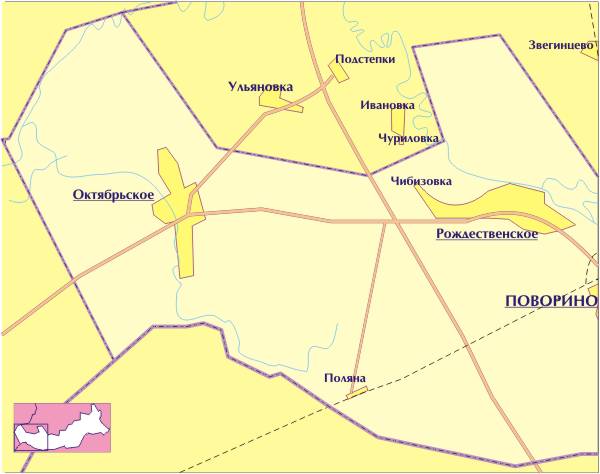 Карта воронежской области поворинского района воронежской области