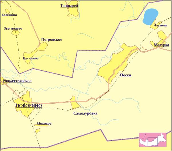 Карта воронежской области поворинского района воронежской области